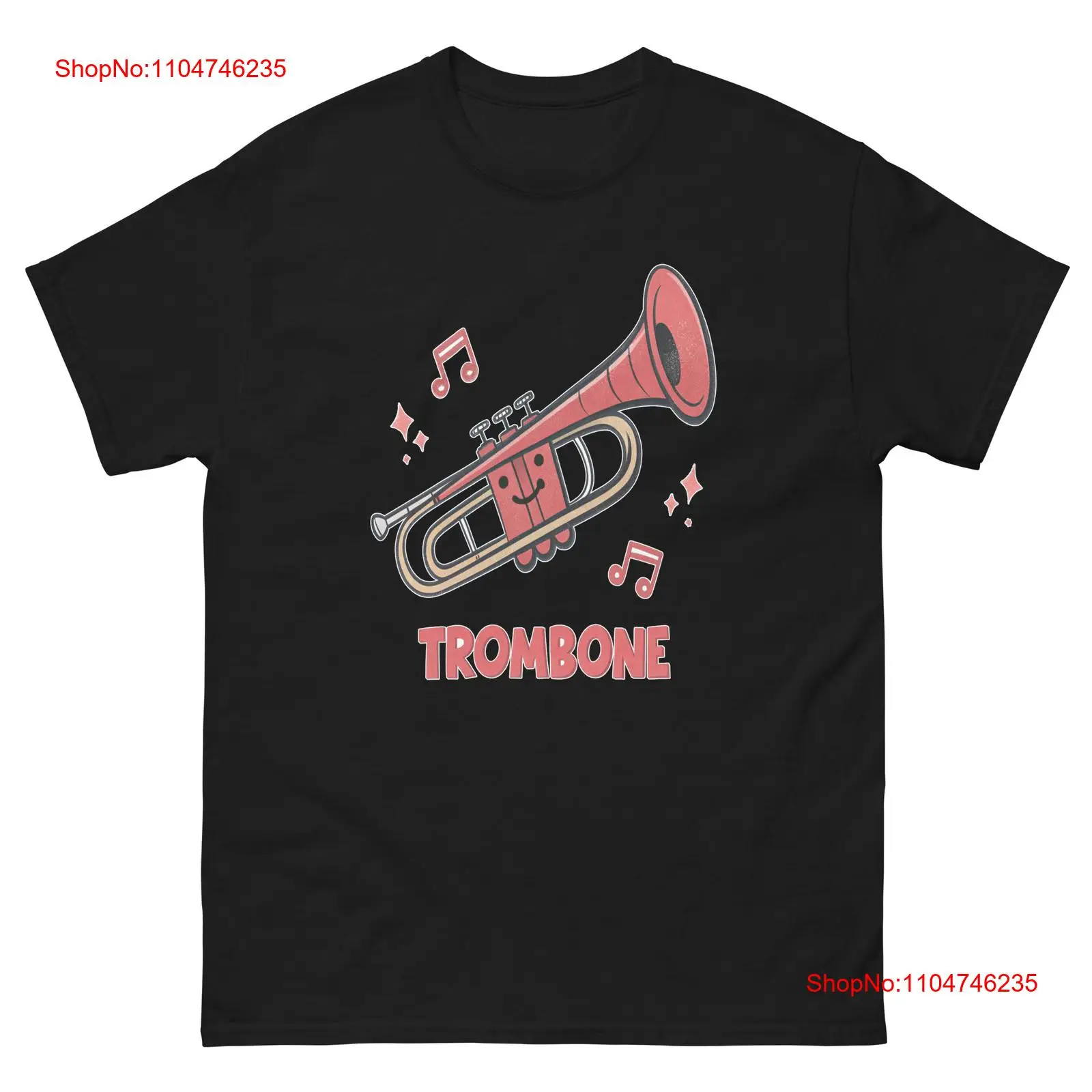 Vintage Fashion Illustration - Trombone Musical Instrument Illustration T Shirt