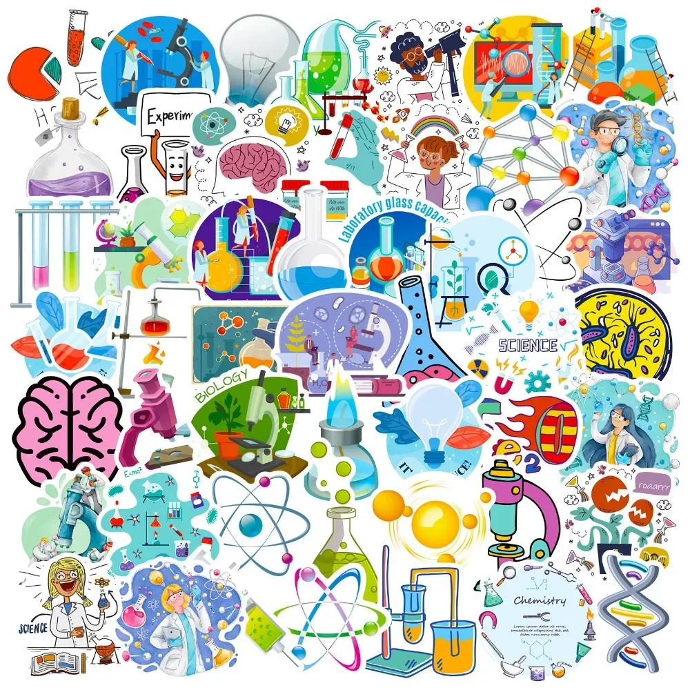 50PCS Cartoon Science Lab Stic - Vintage Fashion Illustration review and price