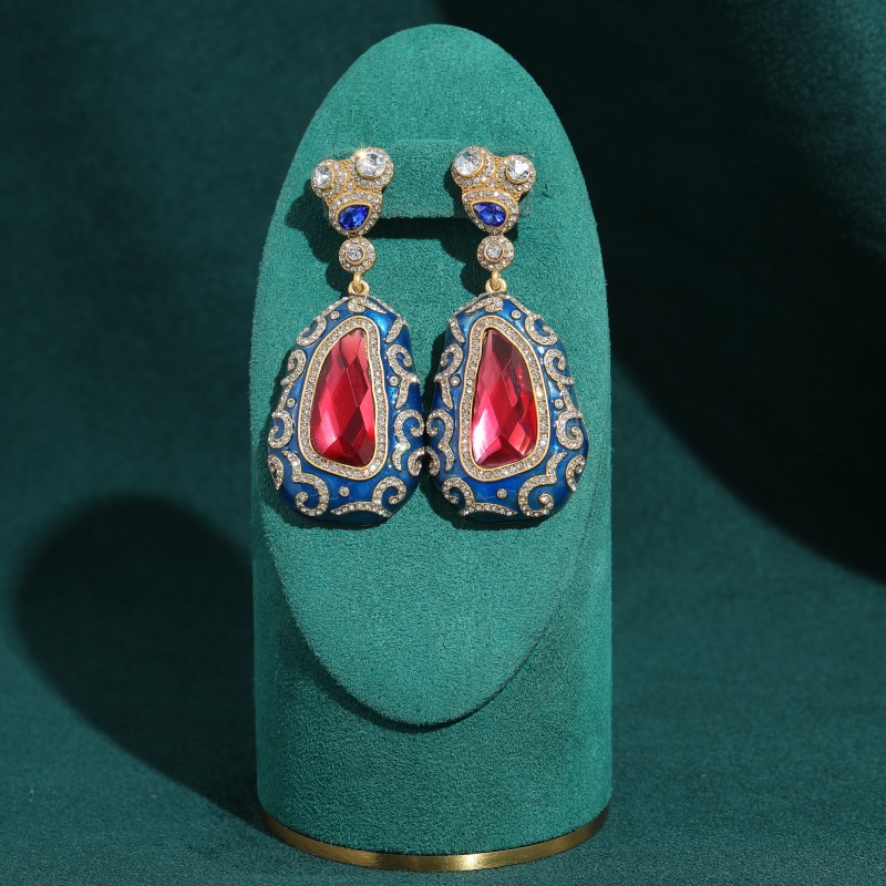 Vintage Alien Red Crystal Blue - Vintage Fashion Jewelry Brands review and price