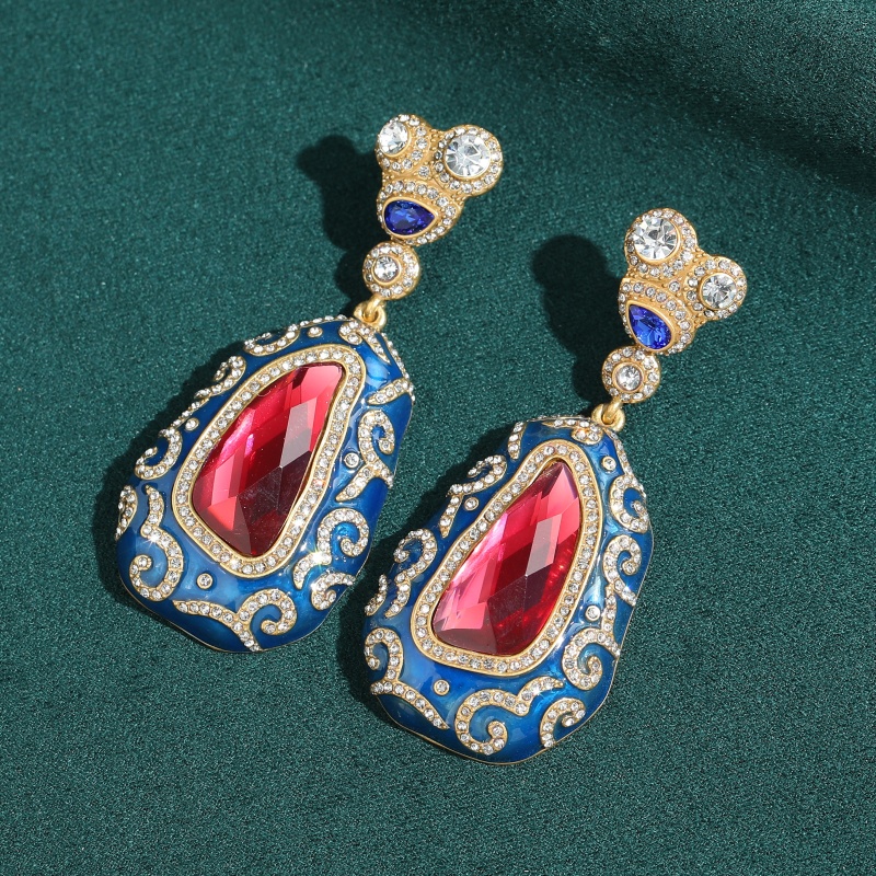 Vintage Alien Red Crystal Blue - Vintage Fashion Jewelry Brands review and price