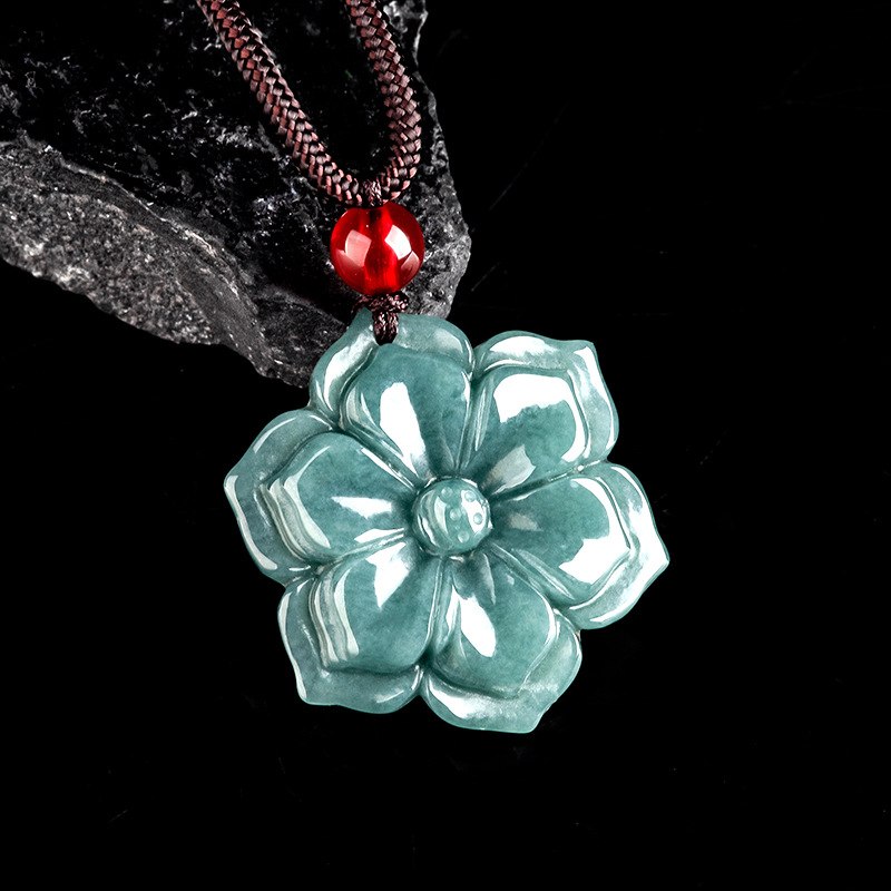 Burmese Jadeite Flower Pendant - Vintage Fashion Necklace review and price