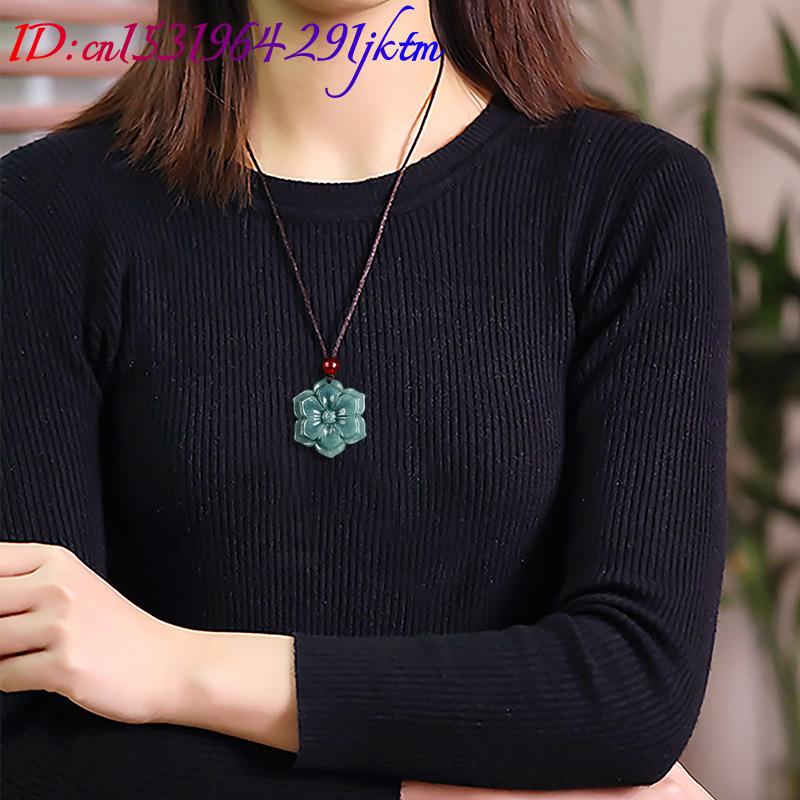 Burmese Jadeite Flower Pendant - Vintage Fashion Necklace review and price