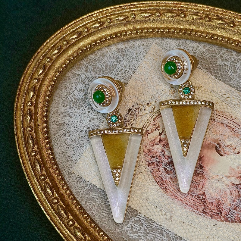 Vintage Green Glazed Glacier W - Vintage Fashion Jewelry Brands review and price