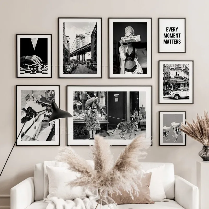 Black and White Vintage Wall A - Vintage Fashion Illustration review and price