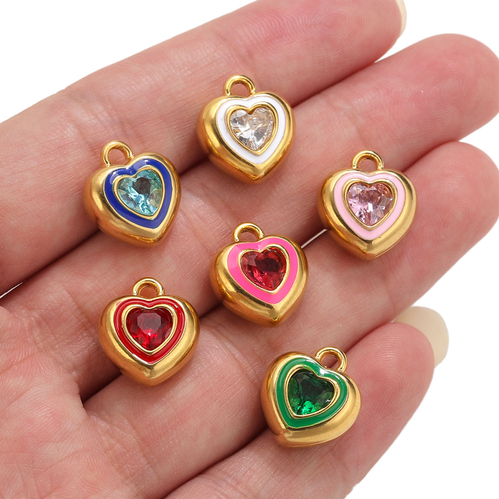 3pcs Stainless Steel Zircon En - Vintage Fashion Necklace review and price