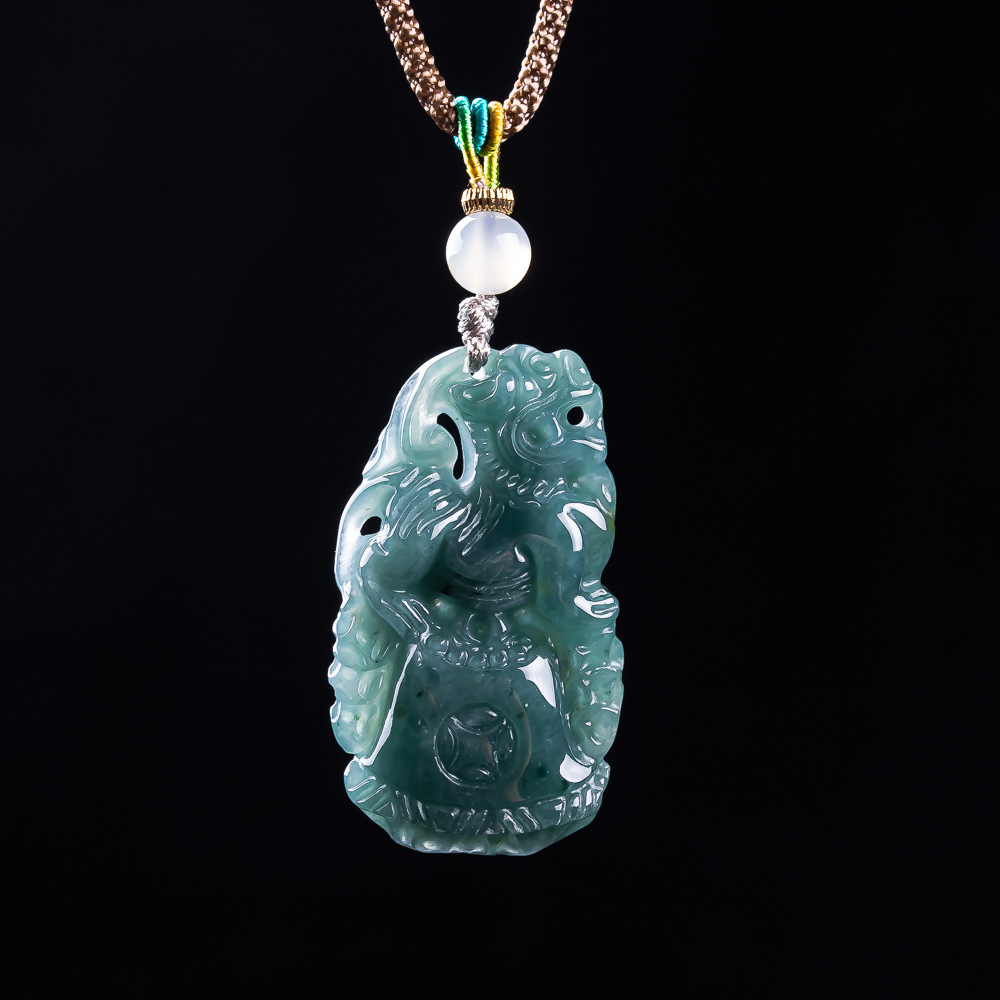 Burmese Jadeite Pixiu Pendant  - Vintage Fashion Necklace review and price