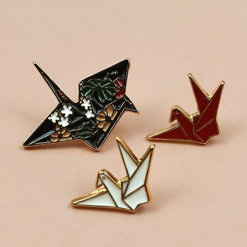 Creative Origami Crane Enamel  - Vintage Fashion Meaning review and price