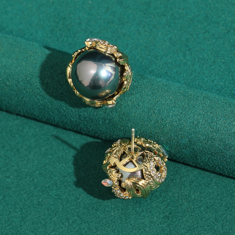Vintage Grey Pearl Earrings Fo - Vintage Fashion Jewelry Brands review and price