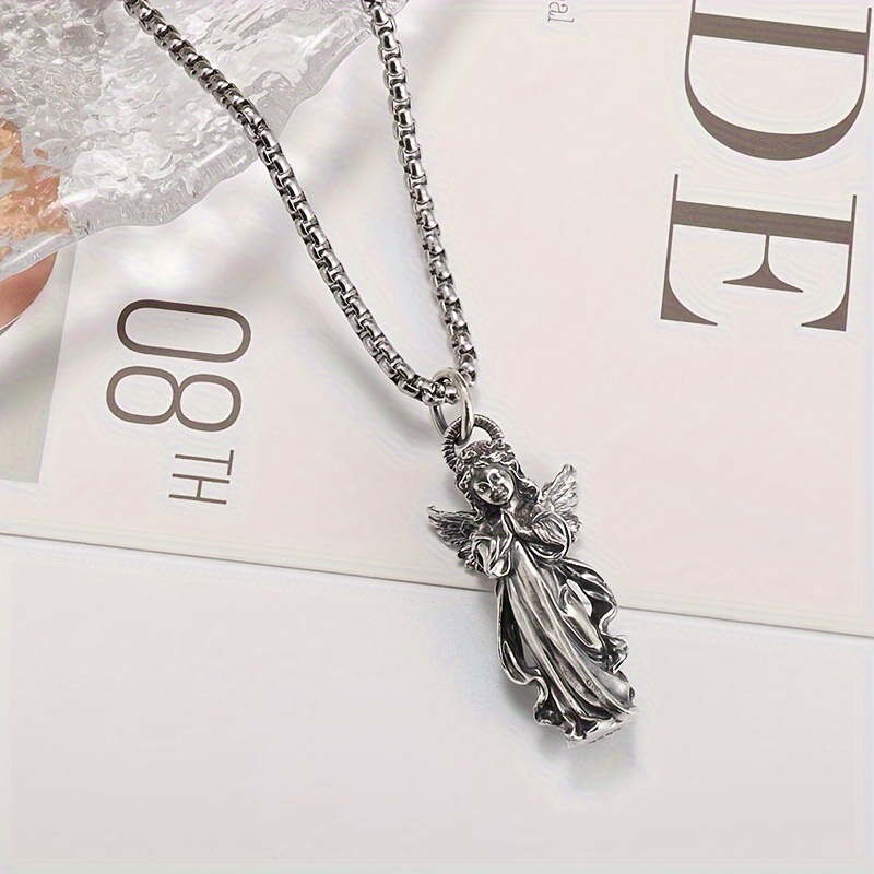Guardian Angel Amulet Necklace - Vintage Fashion Meaning review and price