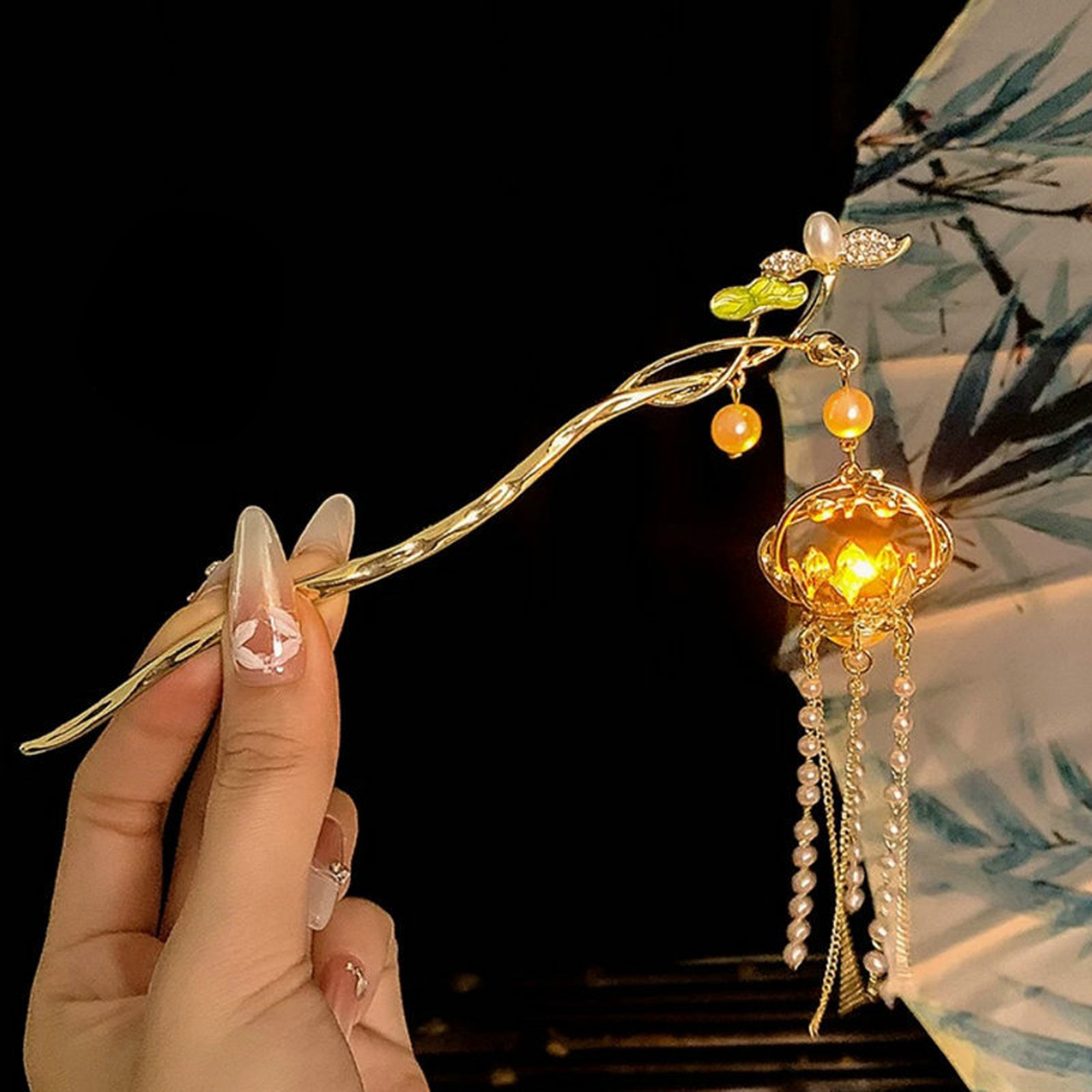 Luminous Flower Hairpin For Wo - Vintage Fashion In Chinese review and price