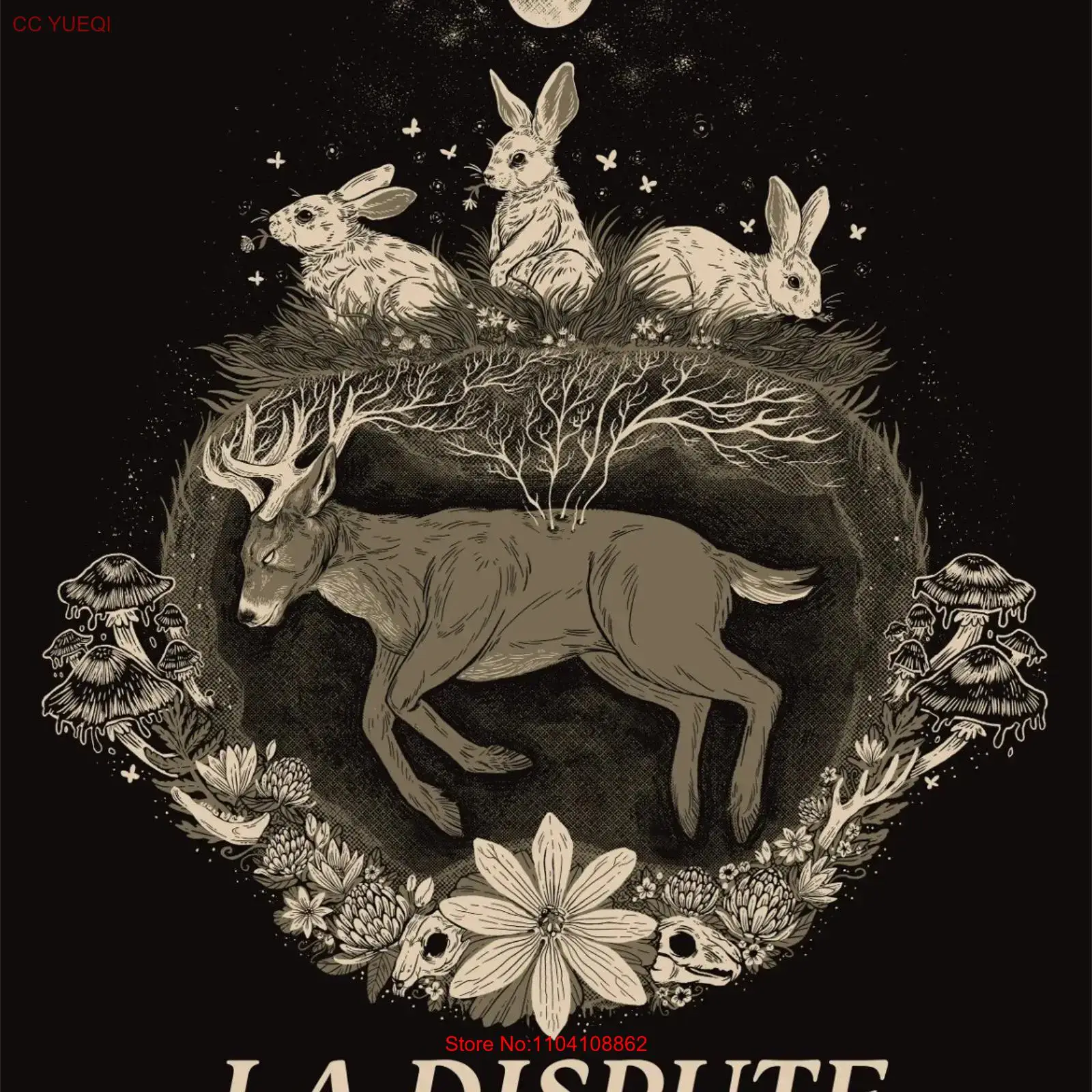 La Dispute Black T Shirt Cotto - Vintage Fashion La review and price