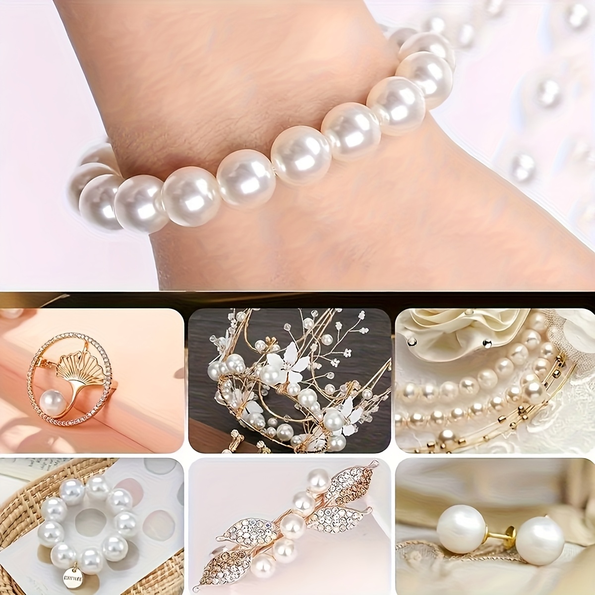 1388pcs 4/6/8/10mm Black, Whit - Vintage Fashion Necklace review and price