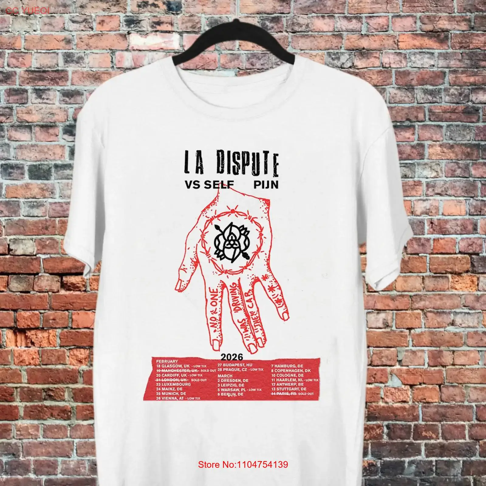 La Dispute Band Rock Tour VS S - Vintage Fashion La review and price