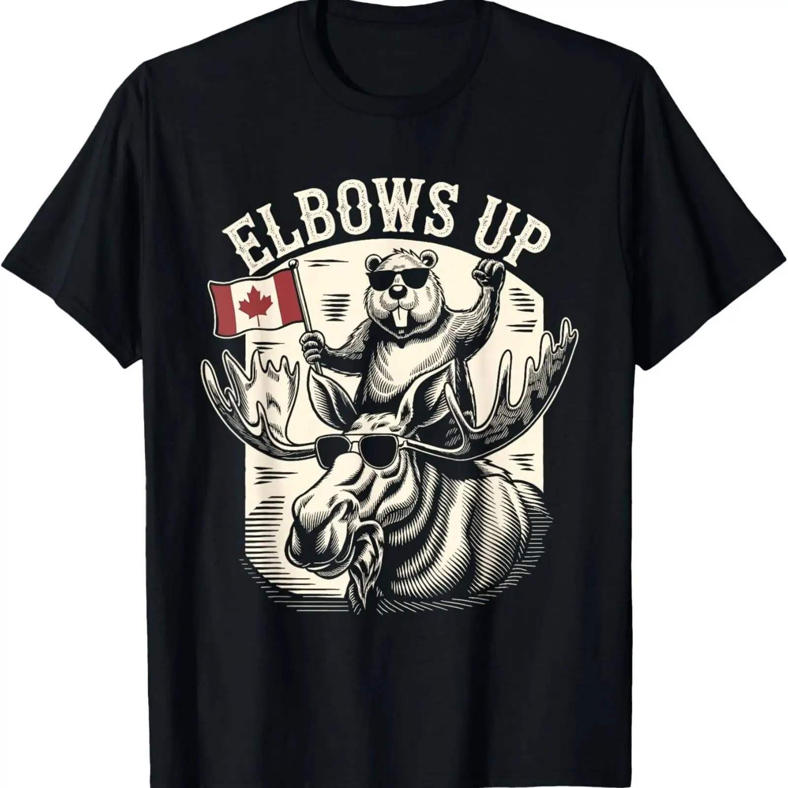 Elbows Up Funny Canada Beaver  - Vintage Fashion Canada review and price