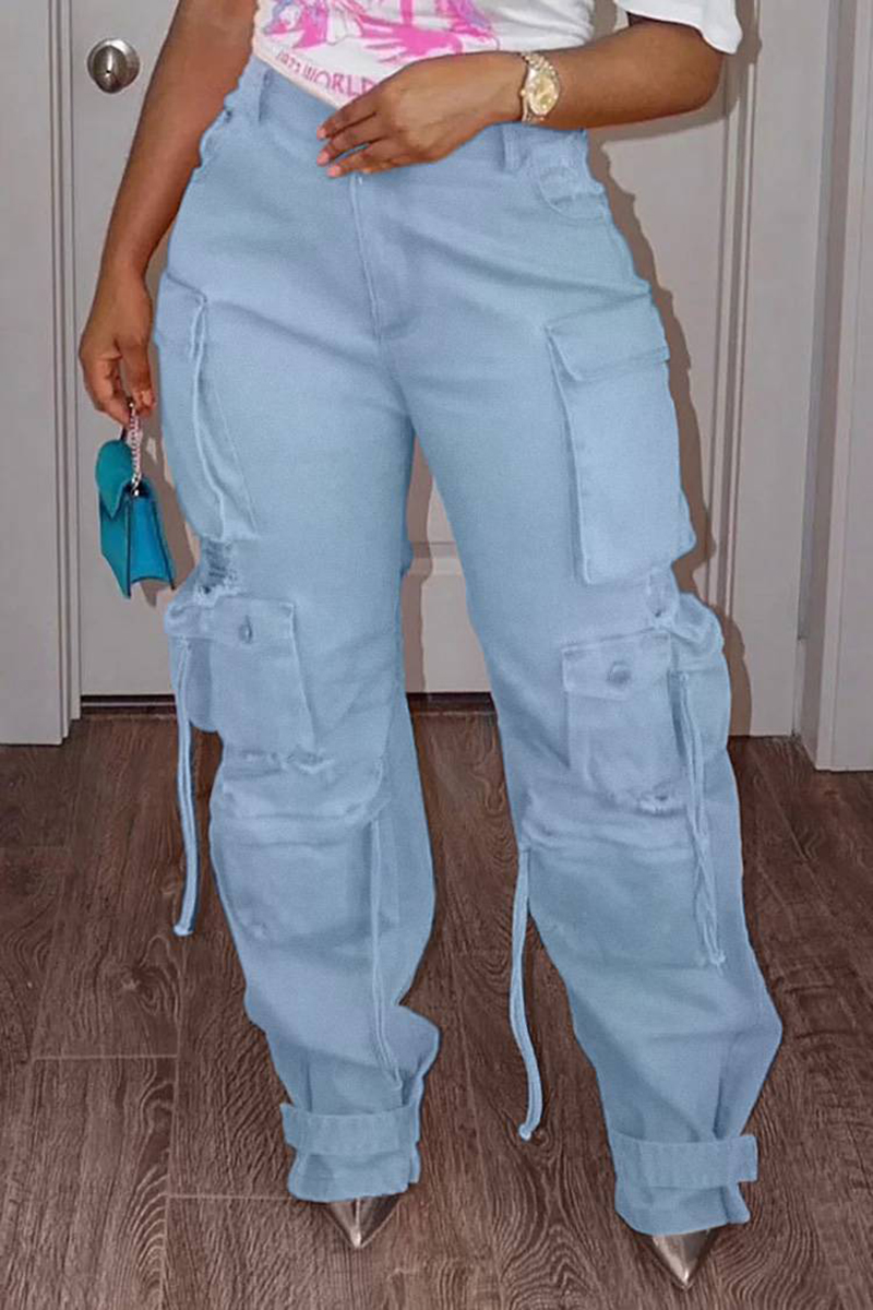 Plus Size Cargo Denim Jeans Po - Vintage Fashion Jeans review and price