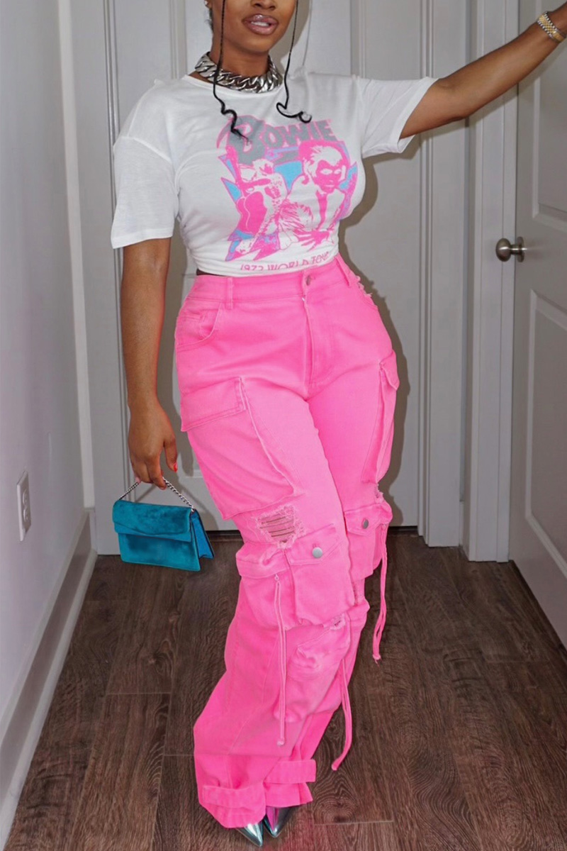 Plus Size Cargo Denim Jeans Po - Vintage Fashion Jeans review and price